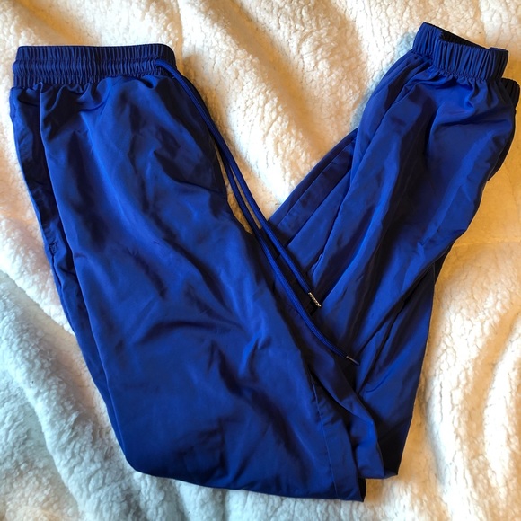 Blue Silky Jogging Pants - Picture 1 of 2